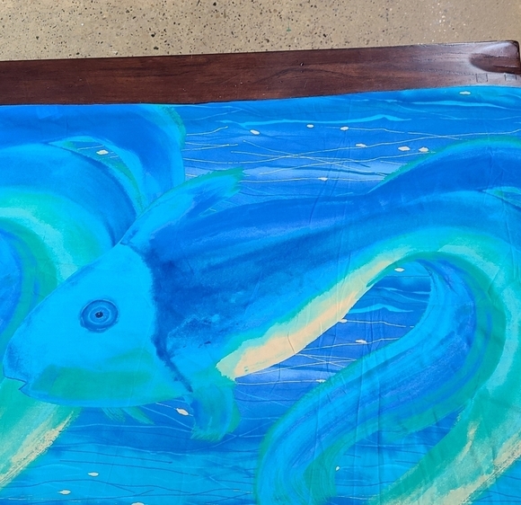 Christina Nylon 🐟 Printed Water Color Scarf - Picture 5 of 11